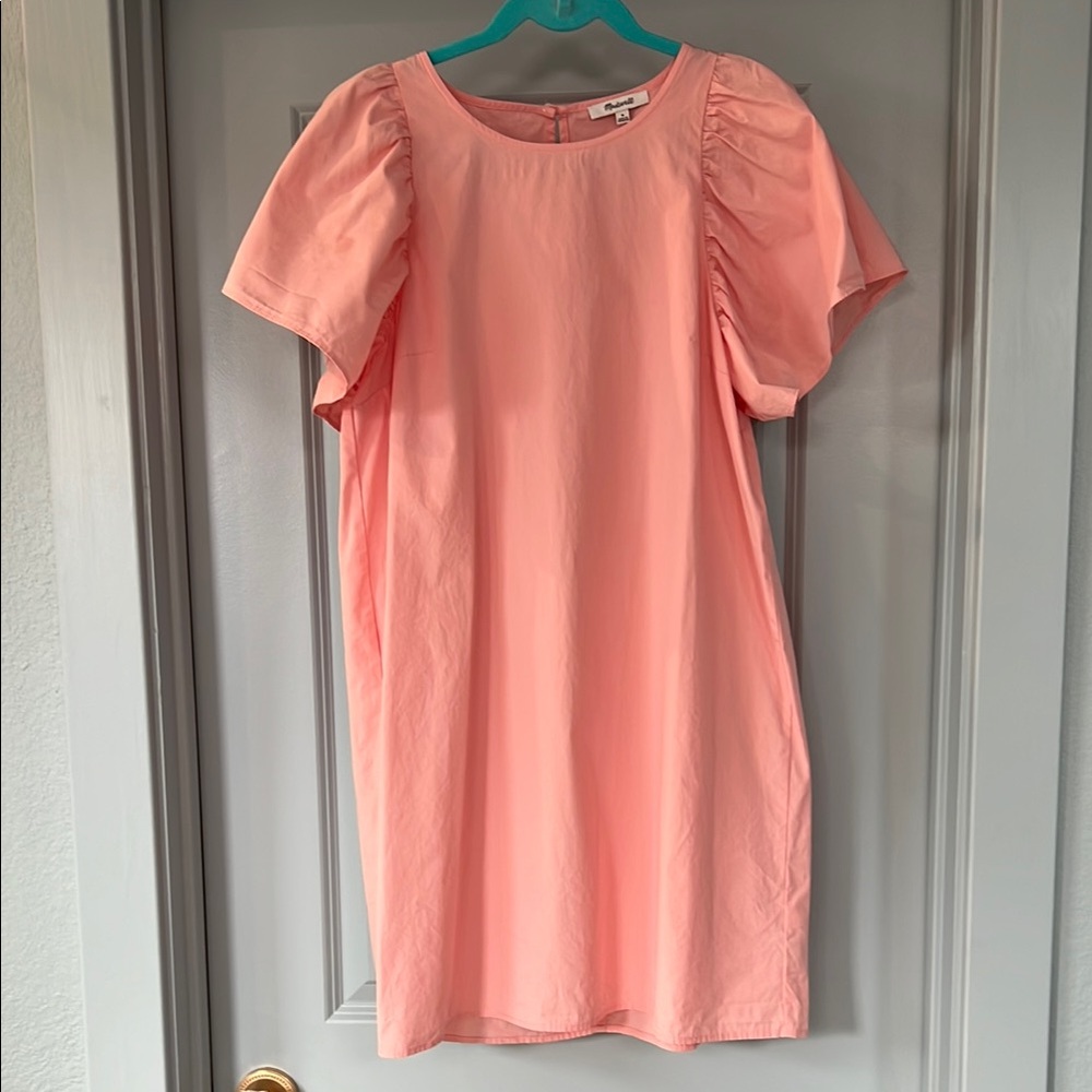Madewell Pink Flutter Sleeve Dress size medium